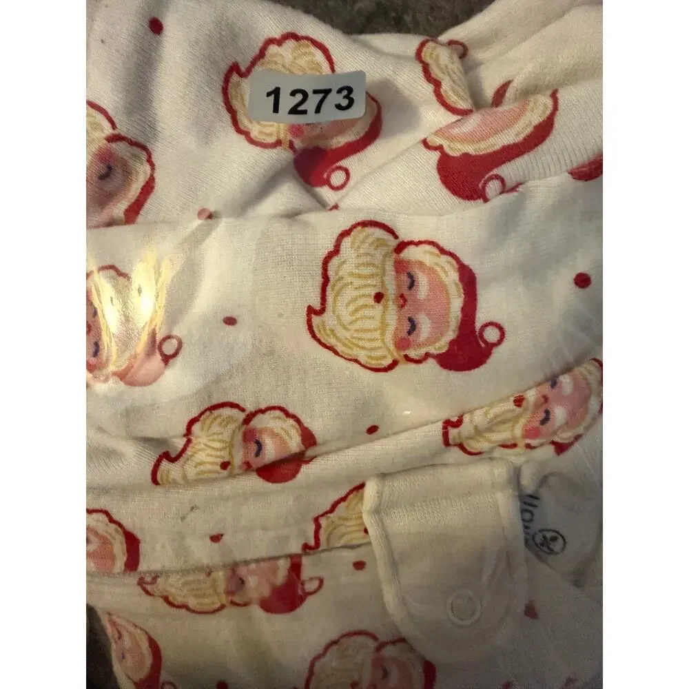 Honest Clothing‎ Baby Christmas Sleeper Size 6-9m Organic Cotton Holiday Santa
